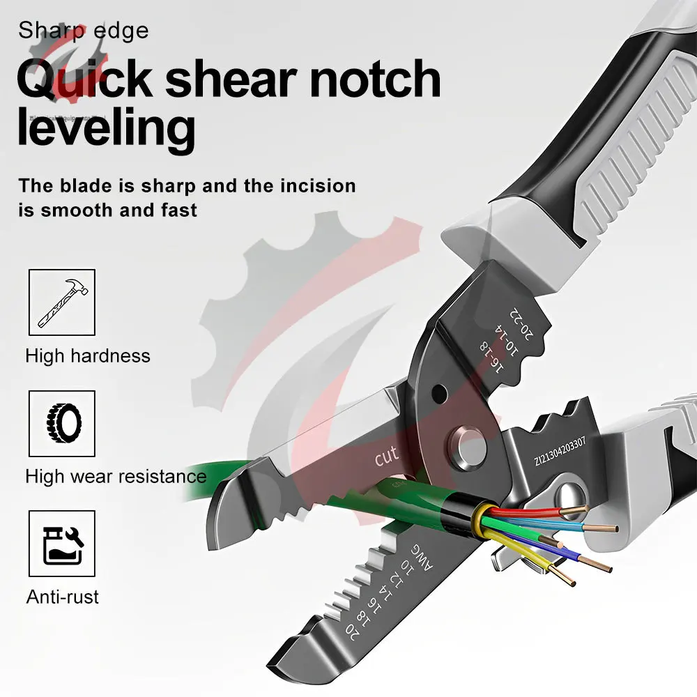 Professionale Wire Stripping Pinze Multitool ad alto tenore di carbonio Cavo di Taglio Terminale Crimping Elettrico Riparazione Utensili a mano