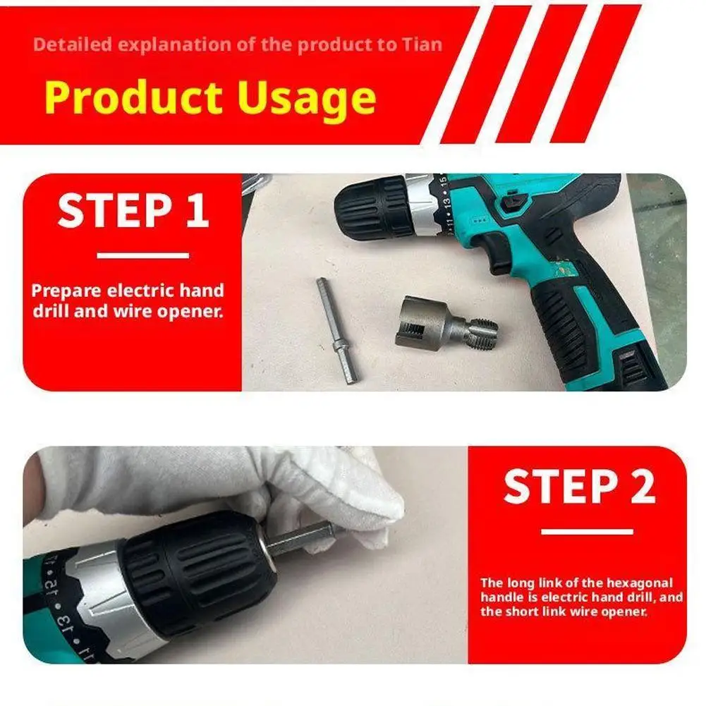 

DN15 DN20 Pipe Threading Tool Hex Shank Die Internal External Threads 4/6 Points Pvc Pipe Threader Kit PPR Water Pipe Opener Tap