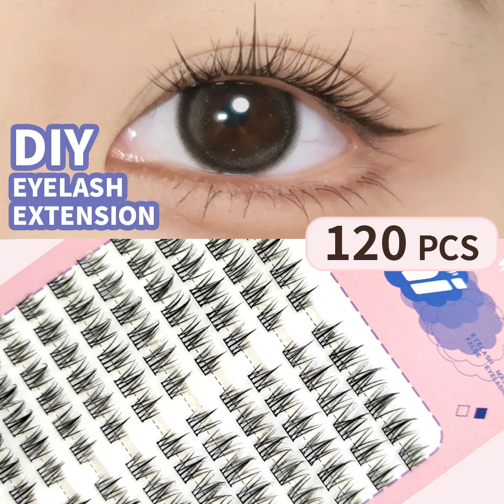 Medora 120Pcs Maanlicht Diy Wimper Extensions Lash Clusters Natuurlijke Manga Ogen 0.07Mm Individuele Gesegmenteerde Valse Wimpers