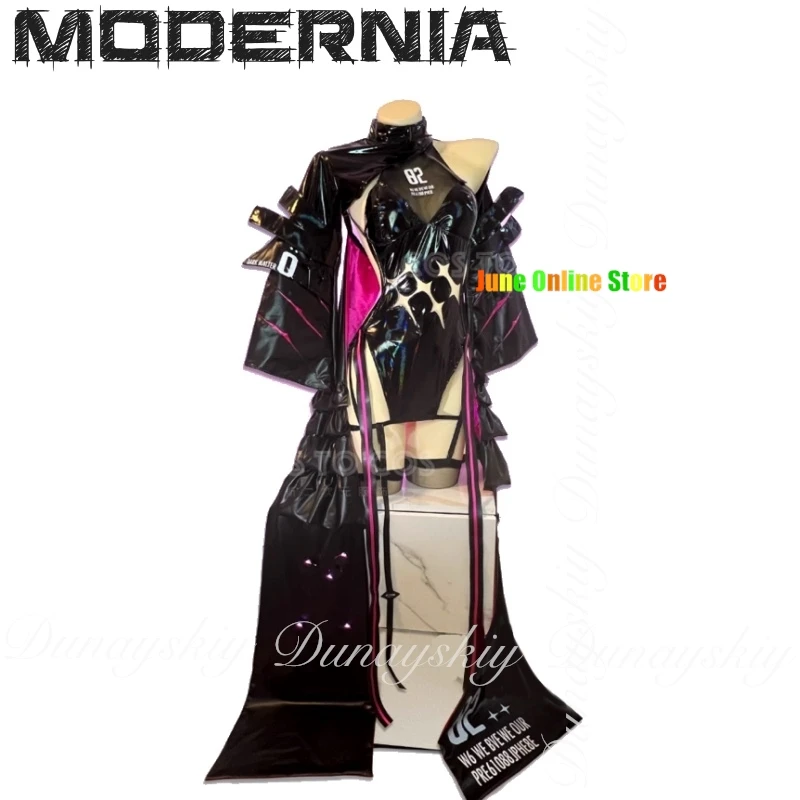勝利の女神: NIKKE ゲーム モダンニア マリアン コスプレ セカンドモーション付き 黒服付き ハロウィン コスプレ衣装 セット全体