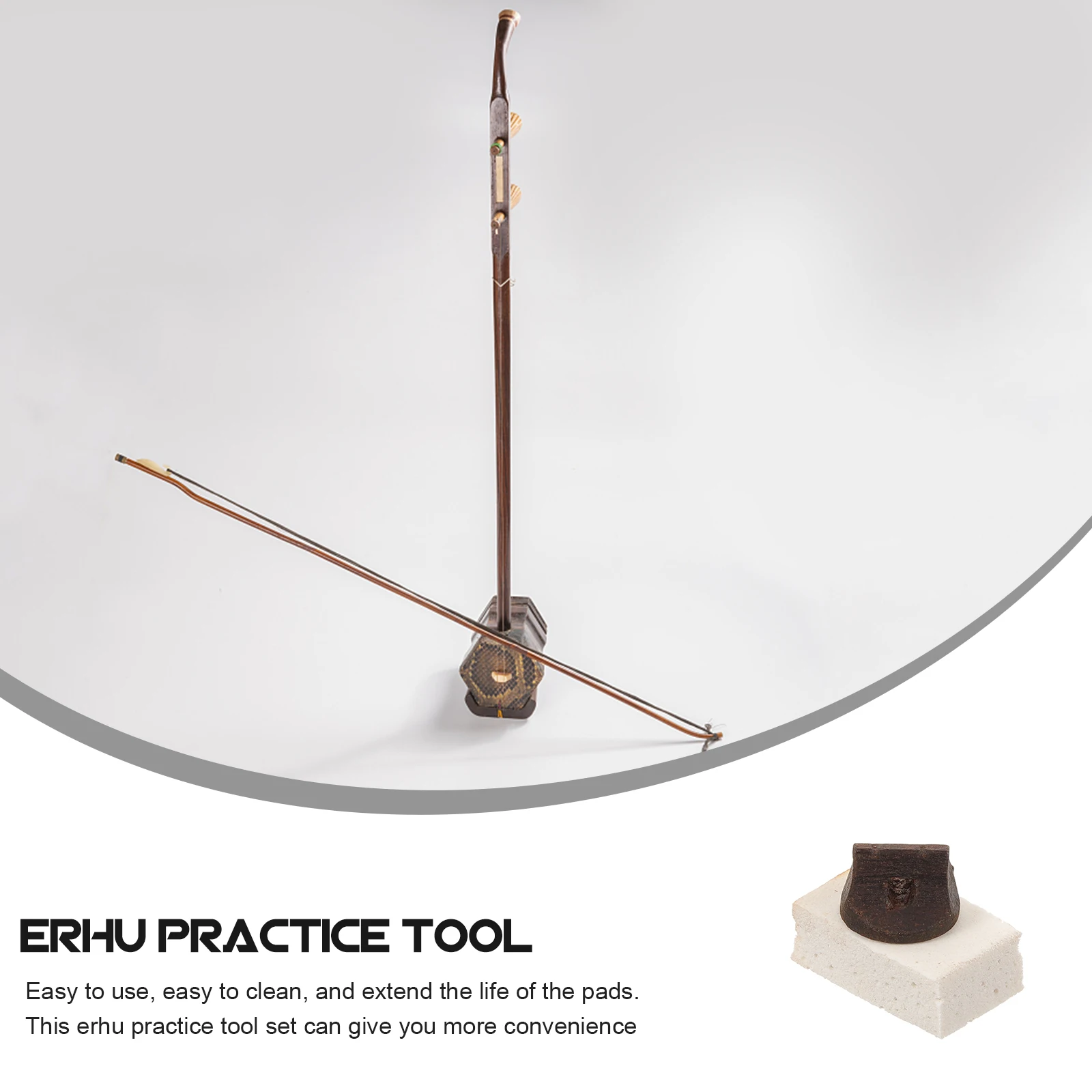 

10Set Musical Instrument Parts Erhu Accessory Quiet Practice Tool Wooden Bridge Mute for Sound Dampening Portable and Efficient