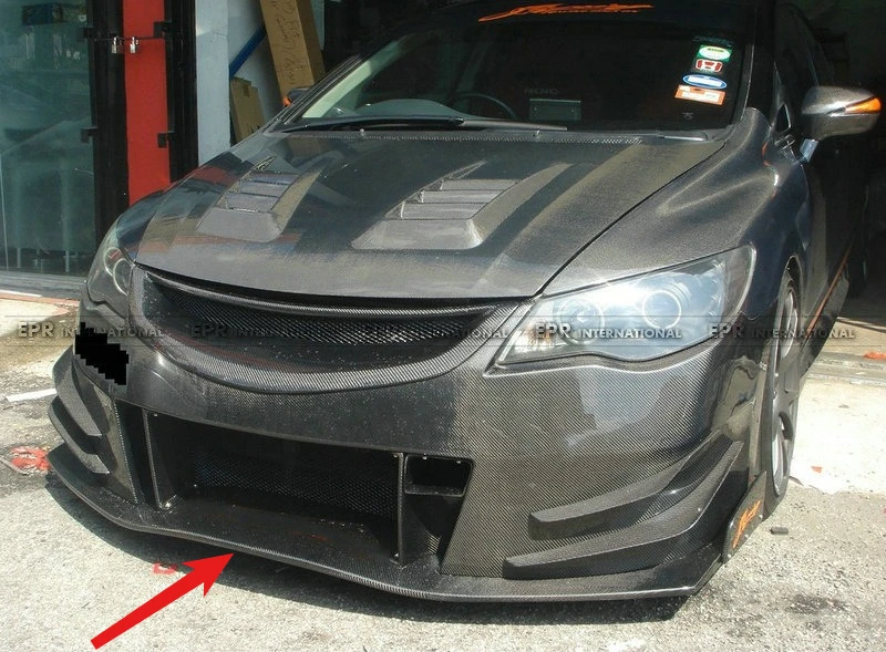 

Suitable For Honda 8th Generation Civic FD2 Front Bar Large Surrounding JS Car Front Face Modification, Head Mercury Bumper