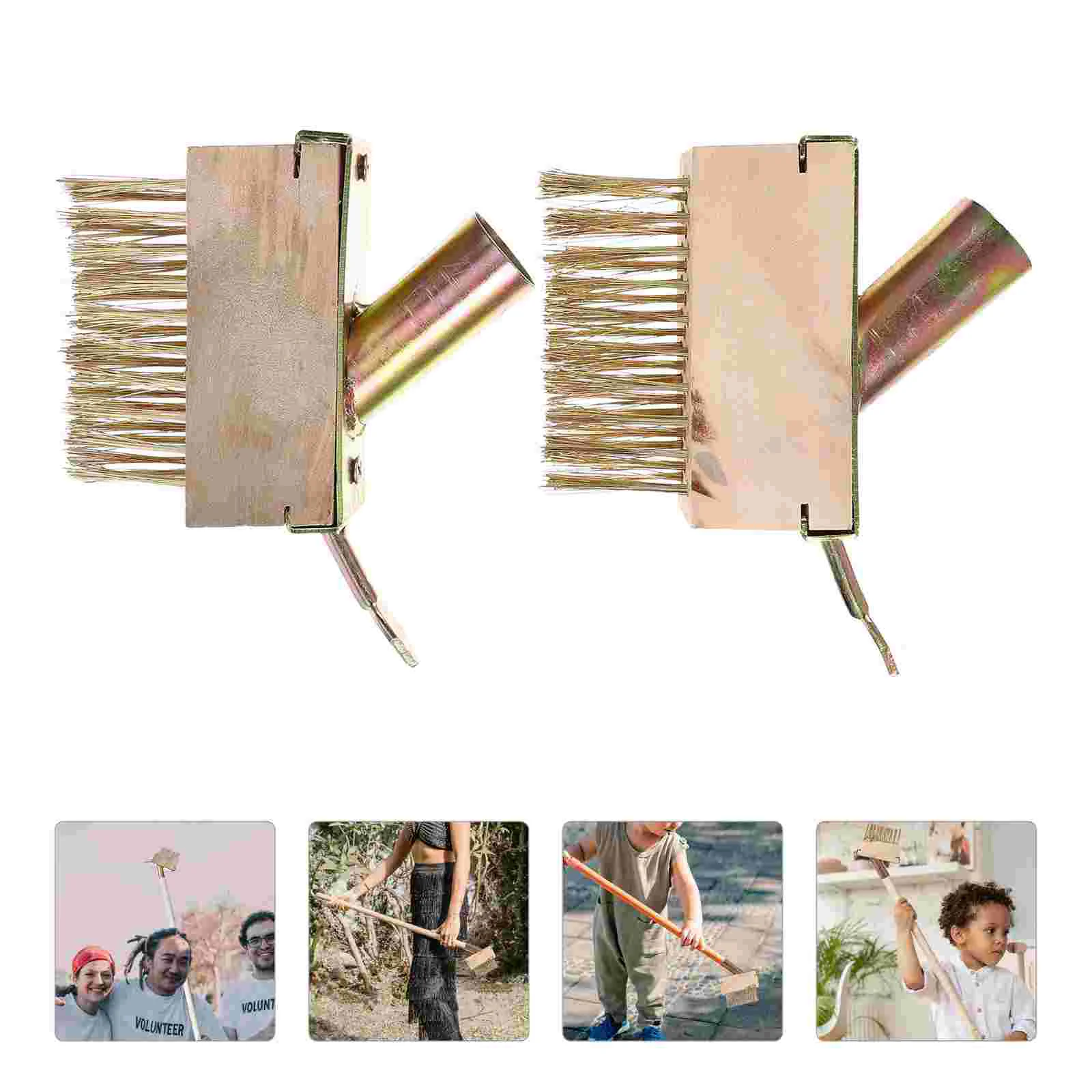 2 Pcs Wire Weeding Brush Removing Grout Removal Tool Block Paving Garden Manual Weeders Crevice Cleaning