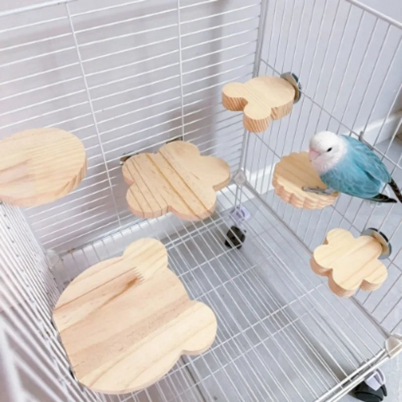 Hamster house landscaping, avoidance and climbing parts manufacturer Hamster cage Bird cage Solid wood second-floor platform Cag