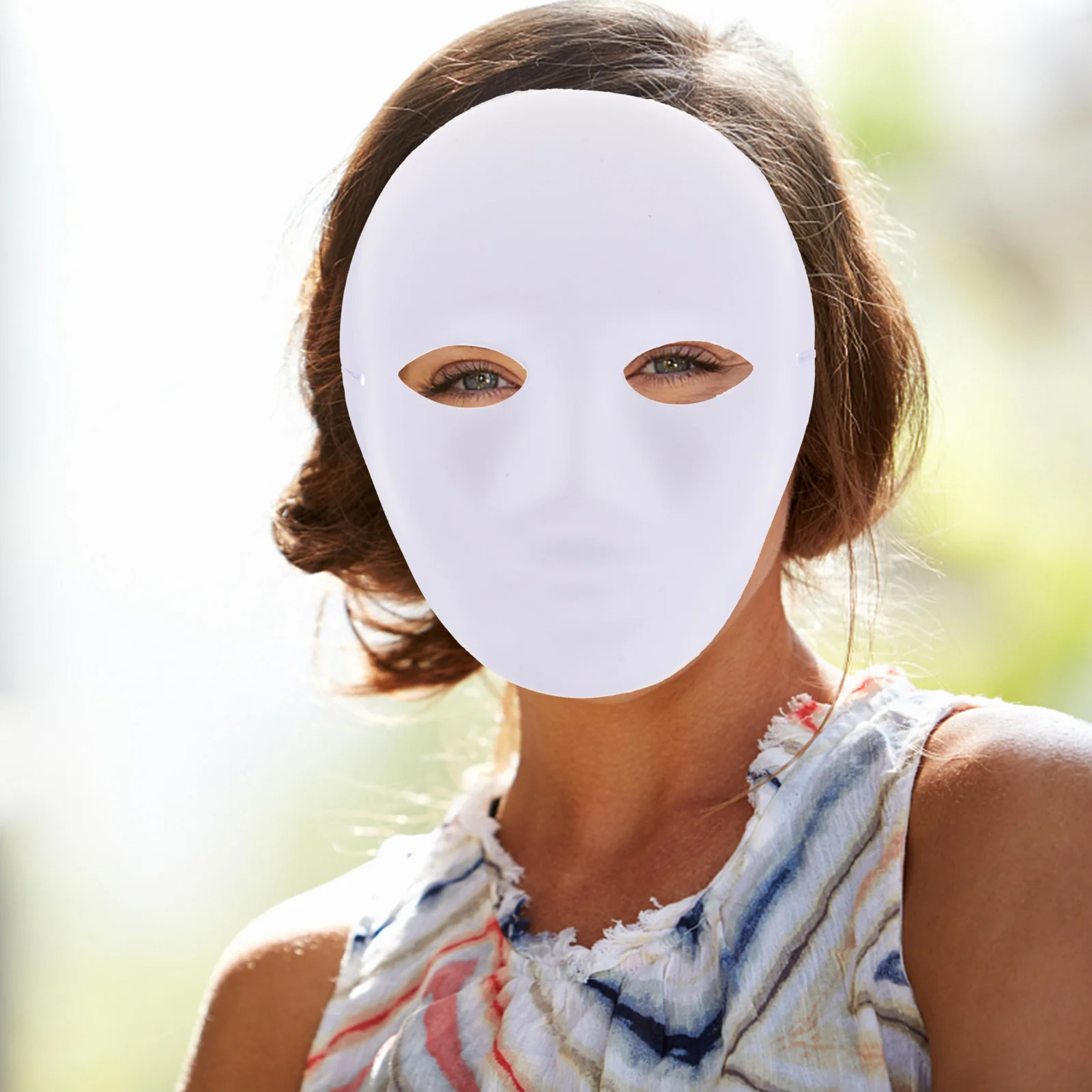 

6 Pcs Face Masks Paintable DIY Blank White Masquerade Cosplay Accessories Halloween Props Diy Mask Craft Blanks