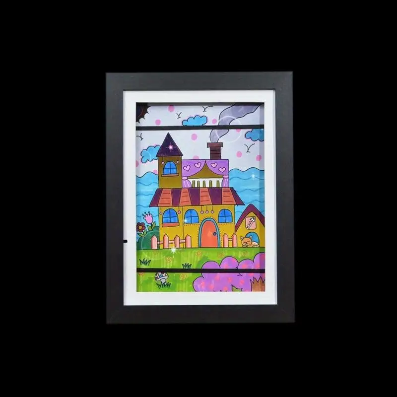 A4 Children Art Frame Magnetic Front Open Changeable Kids Frametory For Poster Photo Drawing Painting Picture Display Home Decor