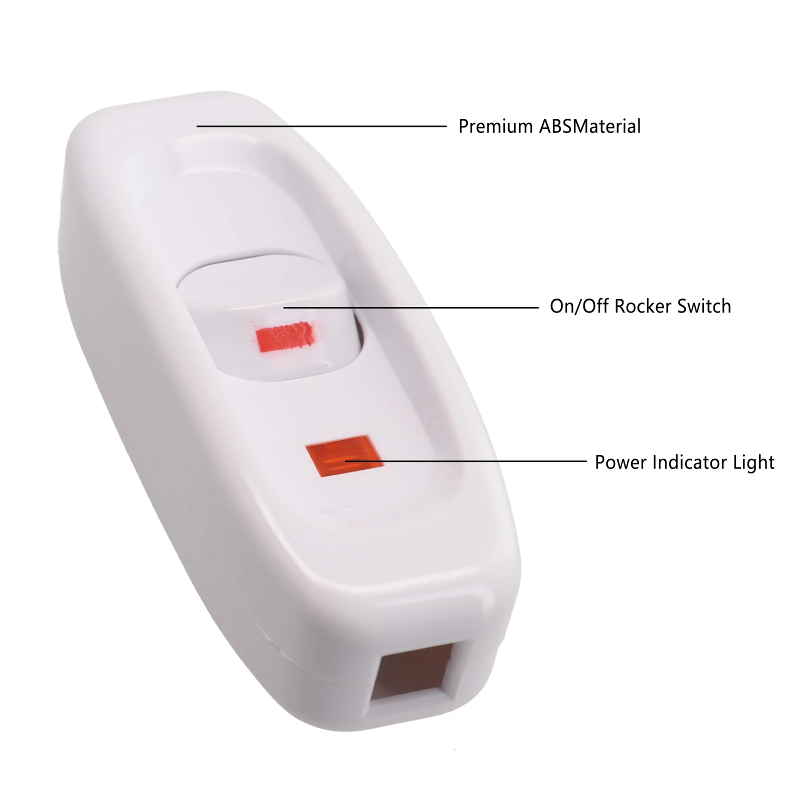 240V 10A Inline ON/OFF Button Table Lamps Desk Light Cord Cable Switch  Table Lamps Desk Light Cord Cable Switch