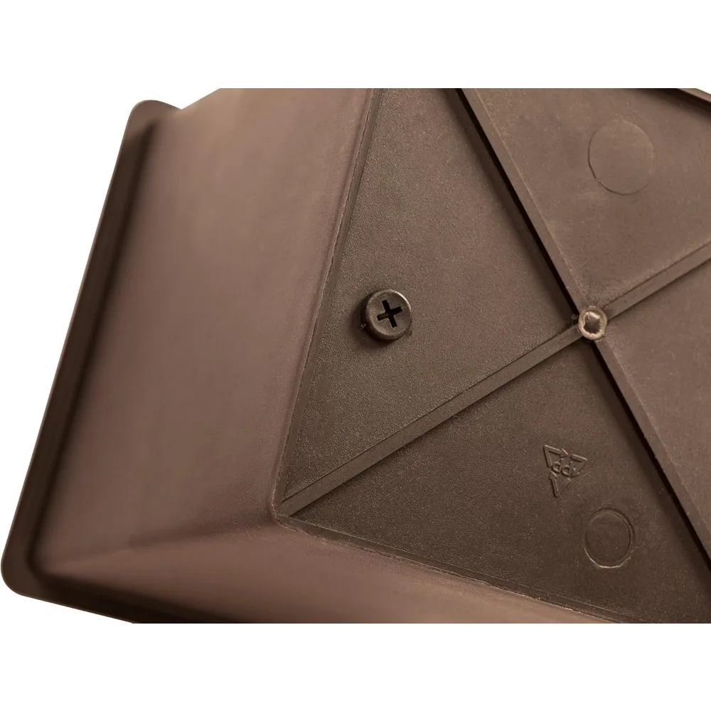 مجموعة زراعة خوص طويلة مناسبة لجميع الأحوال الجوية مع بطانات لديكور حديقة الأعشاب في الفناء الخارجي - موكا، عبوة من 2