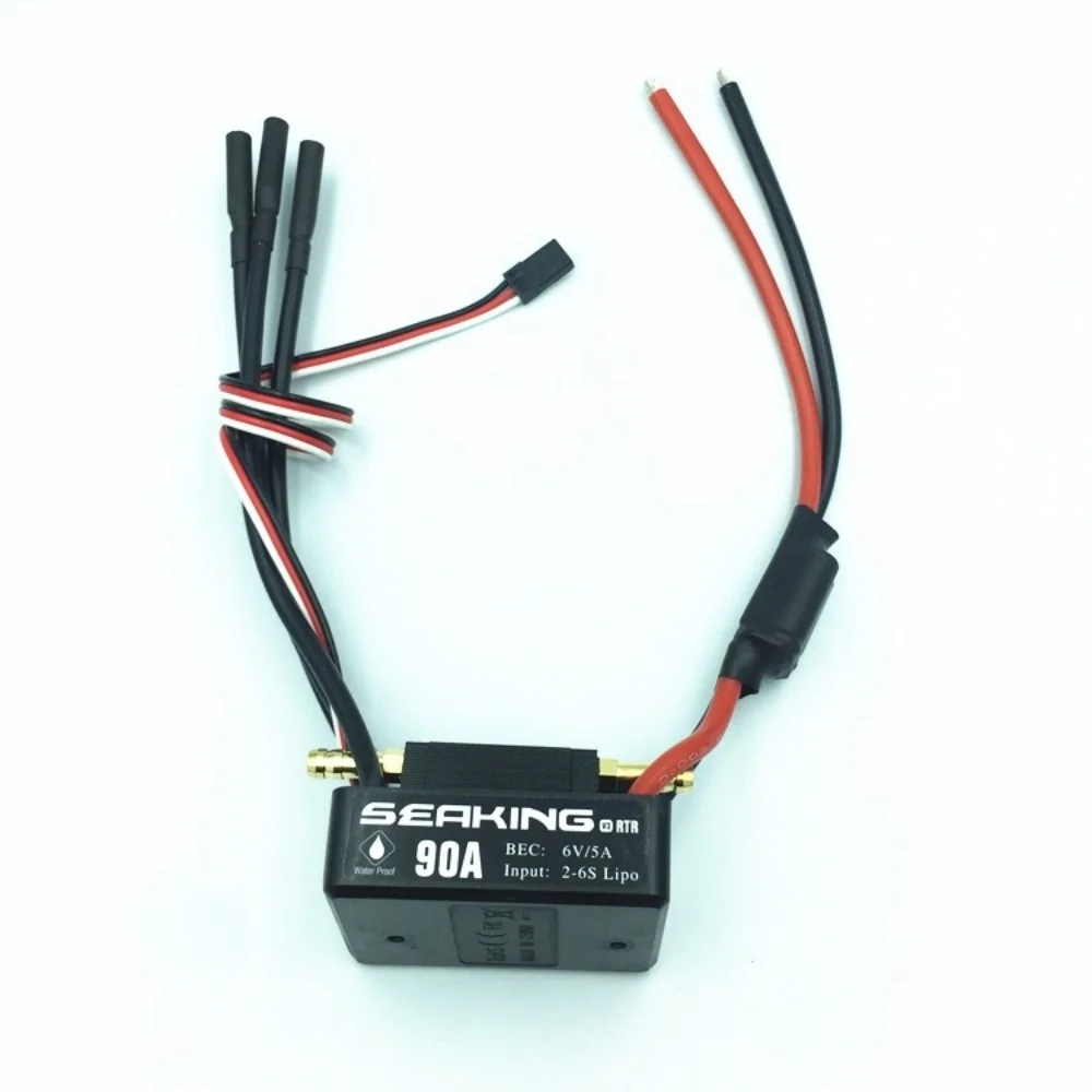 FATJAY Hobbywing Seaking-90A-V3 90A 2-6S ブラシレス ESC 電子スピードコントローラー RC ボート用