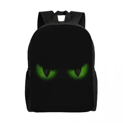 Custom Spooky Eyes Travel Backpack Men Women School Computer Bookbag Halloween Party Hollow College Student Daypack Bags