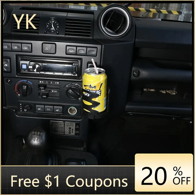 

For Land Rover Defender 90 110 130 04-18 Car Cup Holders Truck Water Bottle Mount Stand Drinks Organizer Basket Car Accessories