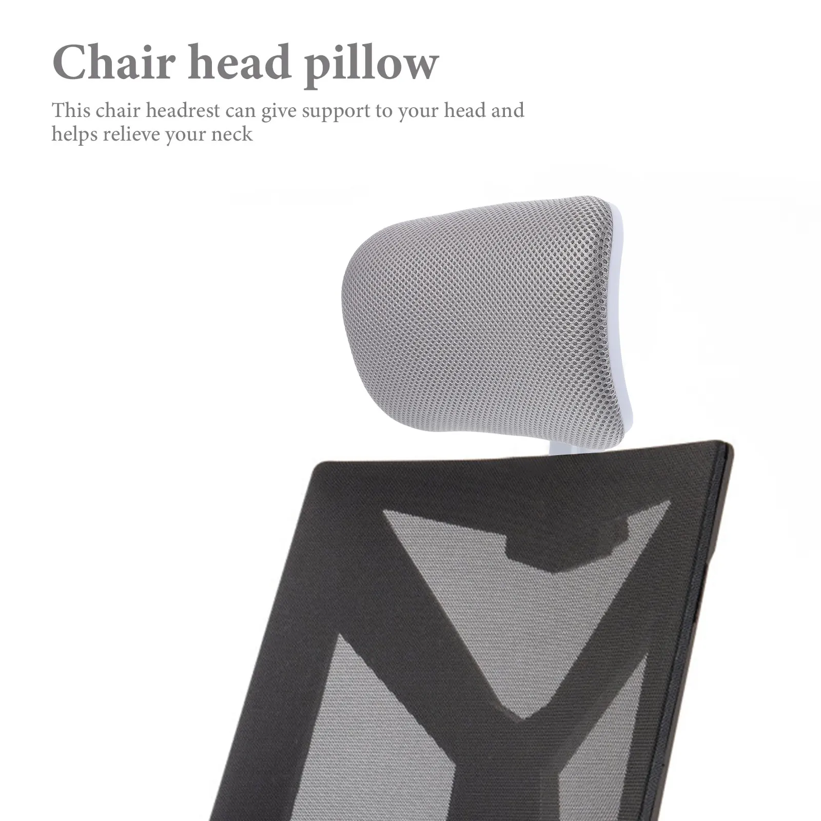 Computer Chair Headrest Height Adjustable Ergonomic Neck Support Office Chair Head Cushion Head Pillow for Office Work Comfort