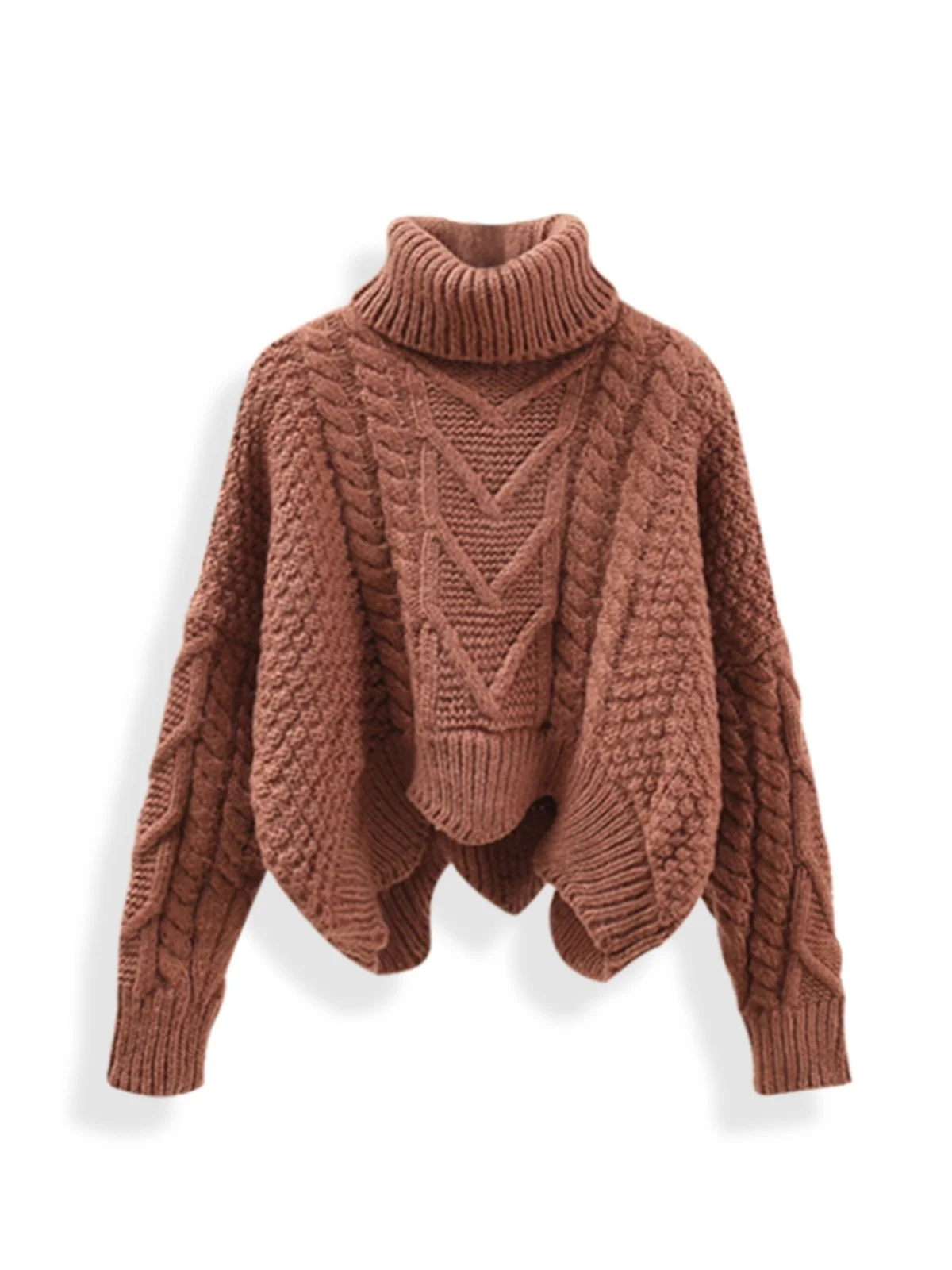 الرجعية اليابانية Sle فضفاض محبوك سترة المرأة الخريف تصميم جديد التخسيس العلوي العصرية عالية الياقة طويلة Sve #3