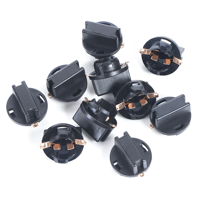 10 Stuks T10 Socket Dashboard Instrumentenpaneel Socket T10 W 5W 168 192 194 Twist Lock Wig Bases Lamp Dash Bulb Plug Nieuw-Zwart