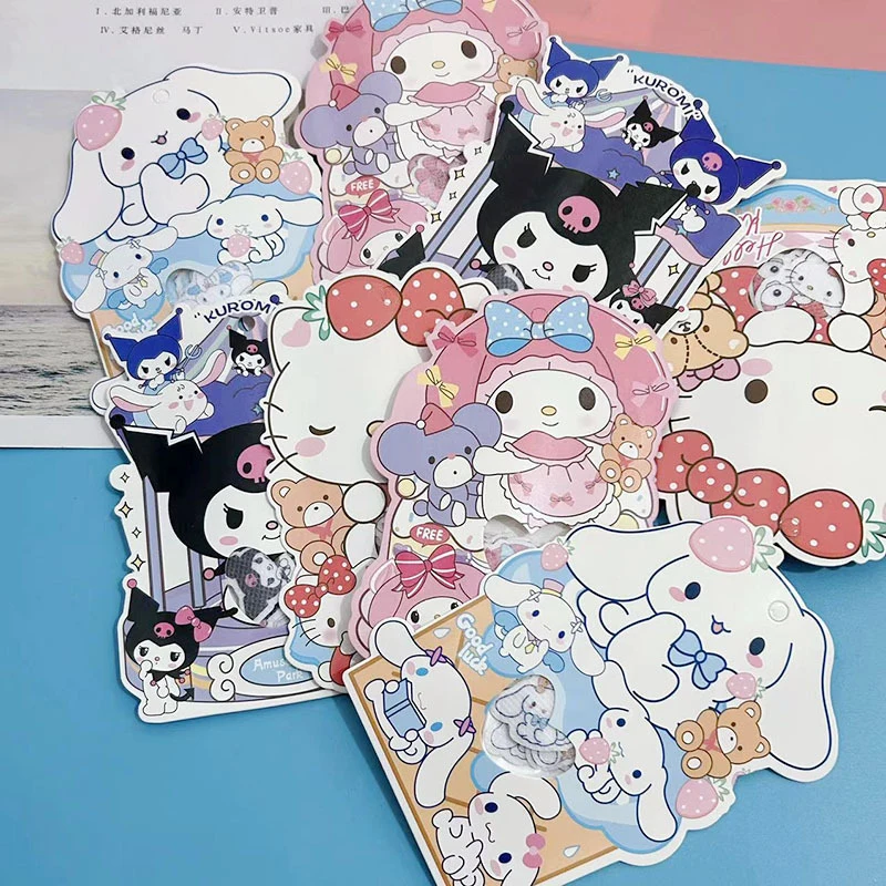 12/18Pcs Sanrio Kuromi Cinnamoroll My Melody Anti-Mosquito Stickers Screen Patch Stickers Anti Mosquito Clothing Hat Decoration