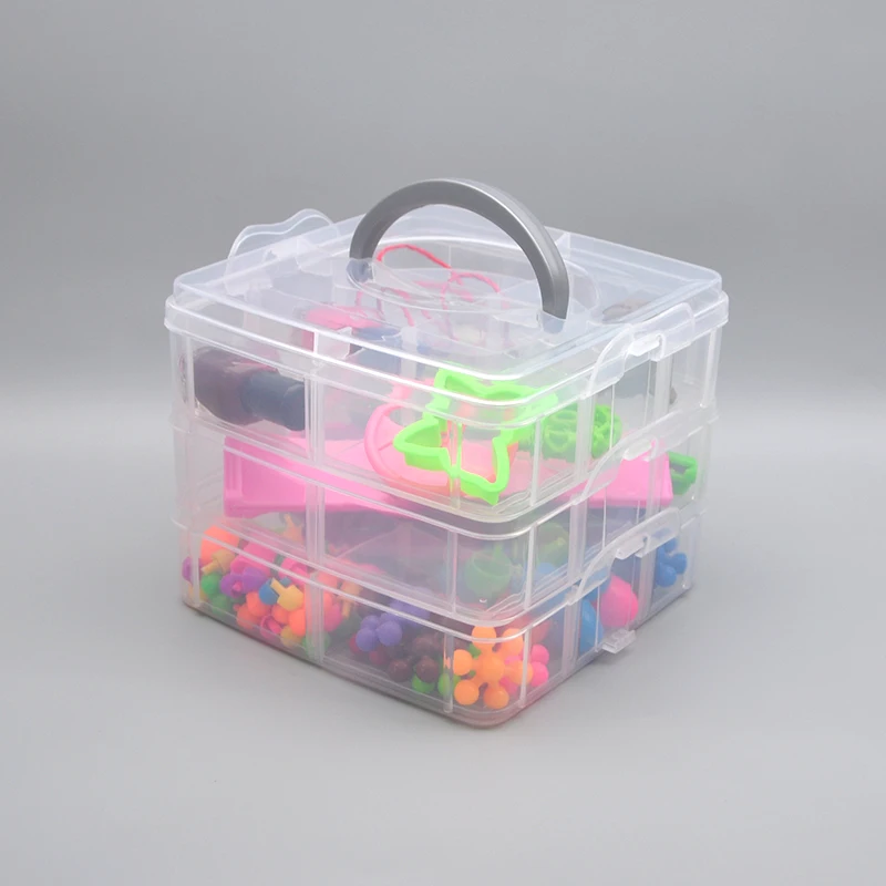 5 pcs Transparent Lockable Box Small Object Storage Box Fishing Gear Accessories Box Plastic Material