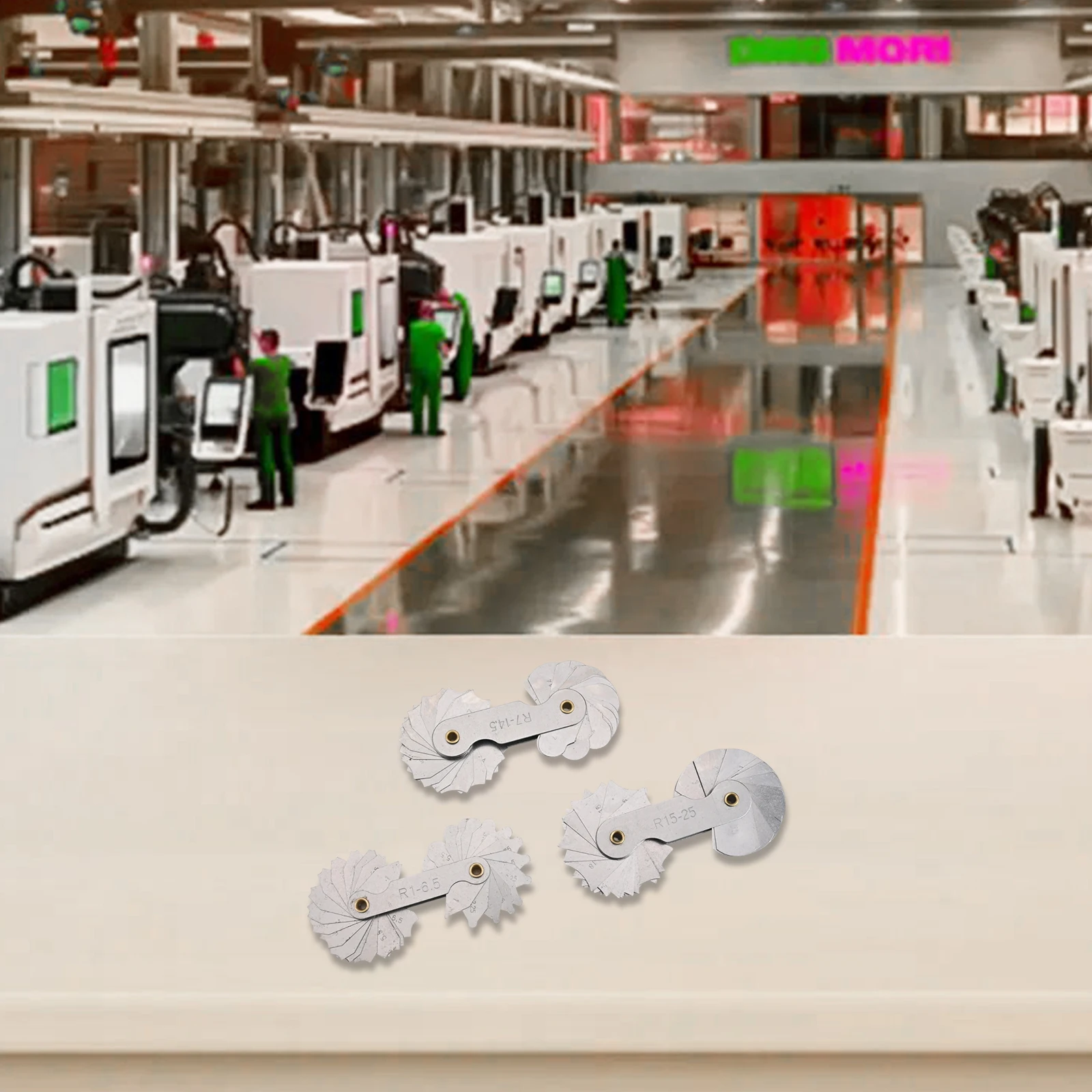 

Инструмент для измерения вогнутых и выпуклых филе, набор измерительных приборов из нержавеющей стали, набор из трех предметов, универсальные датчики радиуса