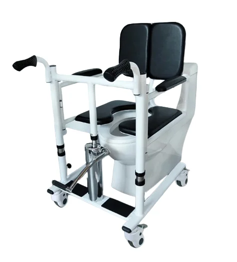 Transfer machine for paralyzed elderly care device, multifunctional toilet chair for disabled people, free from lifting