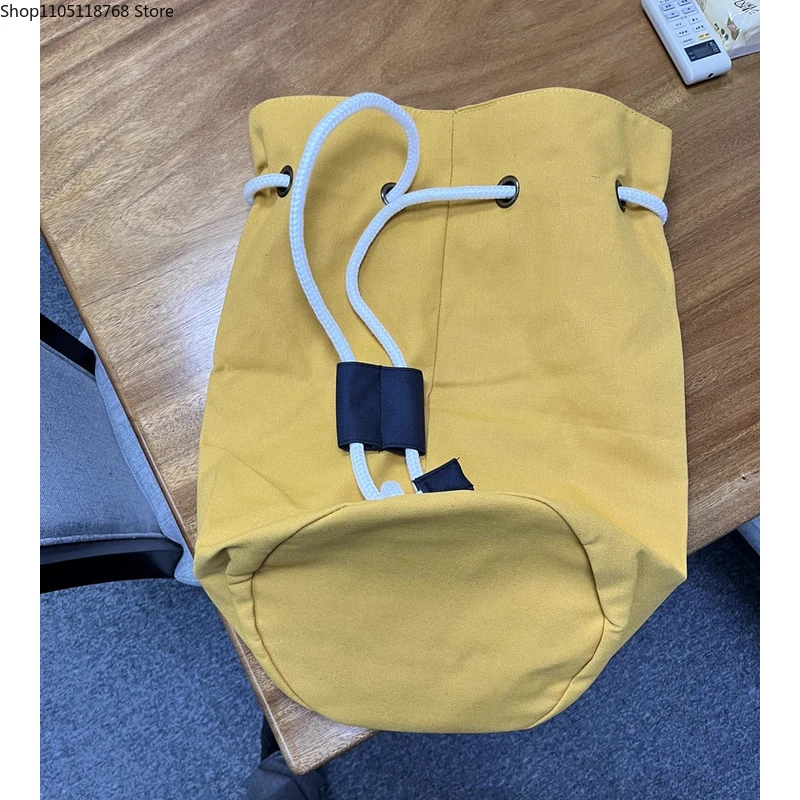 Canvas Drawstring Backpack - Multi-functional Sports Bag for Badminton, Tennis & Basketball