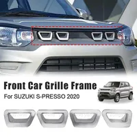 Marco de rejilla delantera de coche mejorado para SUZUKI S-PRESSO 2020, accesorios de galvanoplastia para coches, pegatina decorativa, decoración de rejilla