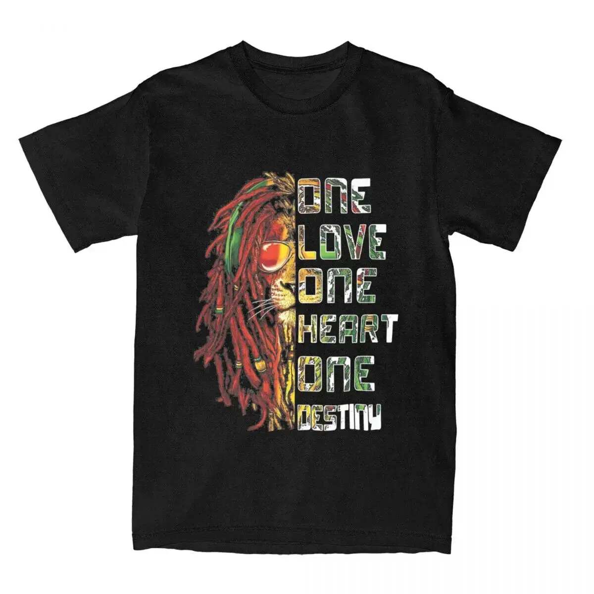 Bob Marleys One Love One Heart Men Women T Shirts reggae Accessories Humorous Te