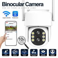 10X Digital Zoom 4MP WiFi Surveillance Camera PTZ IP Camera ONVIF Dual Lens AI Human Detect Outdoor Security APP Two-Way Voice