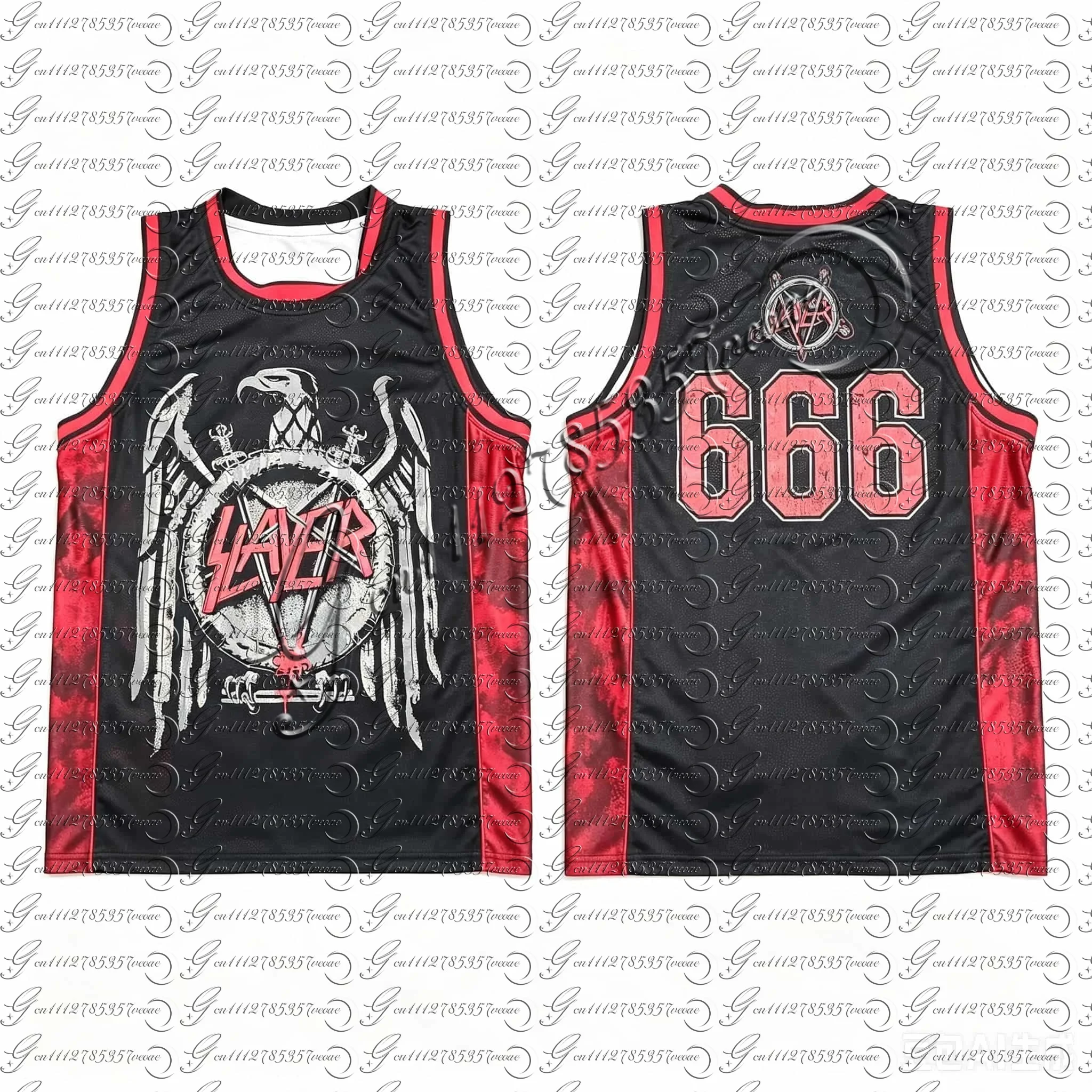 Summer New Metallica Ride The Lightning 84 Basketball Suit Sleeveless Vest Heavy Metal Rock Sports Quick Drying familyMatching