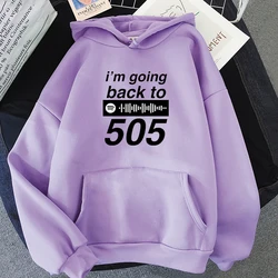 Arctic Monkeys Printed Hoodie for Fans I'm Goning Back To 505 Album Sweatshirts Letter Graphic Mens Hoody Harajuku Hip Hop Tops