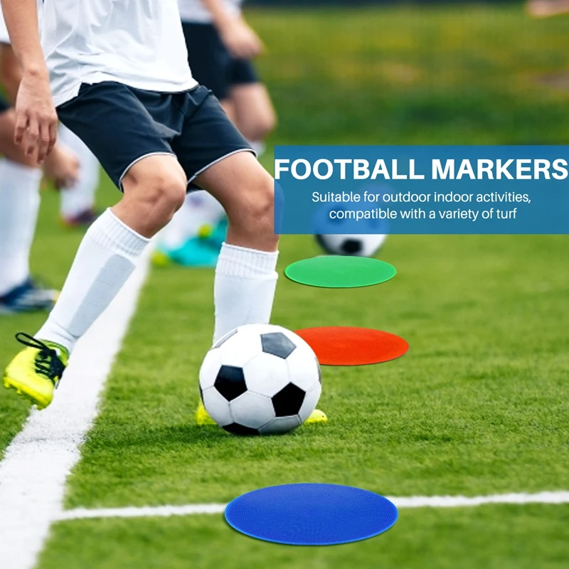 AA79 New 12Pcs Colored Spot Marker Non-Slip Agility Markers Flat Cones Dots For Football Basketball Training Dance Practice