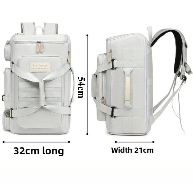 Large Capacity Fitness Bag, Travel Backpack, Dry Wet Separation Shoulder Bag, Outdoor Sports, Fishing, Yoga Training Bag