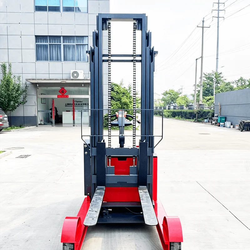 Customized electric reach pallet forklift high visibility mast stable hydraulic system factory stock stacking handling machinery