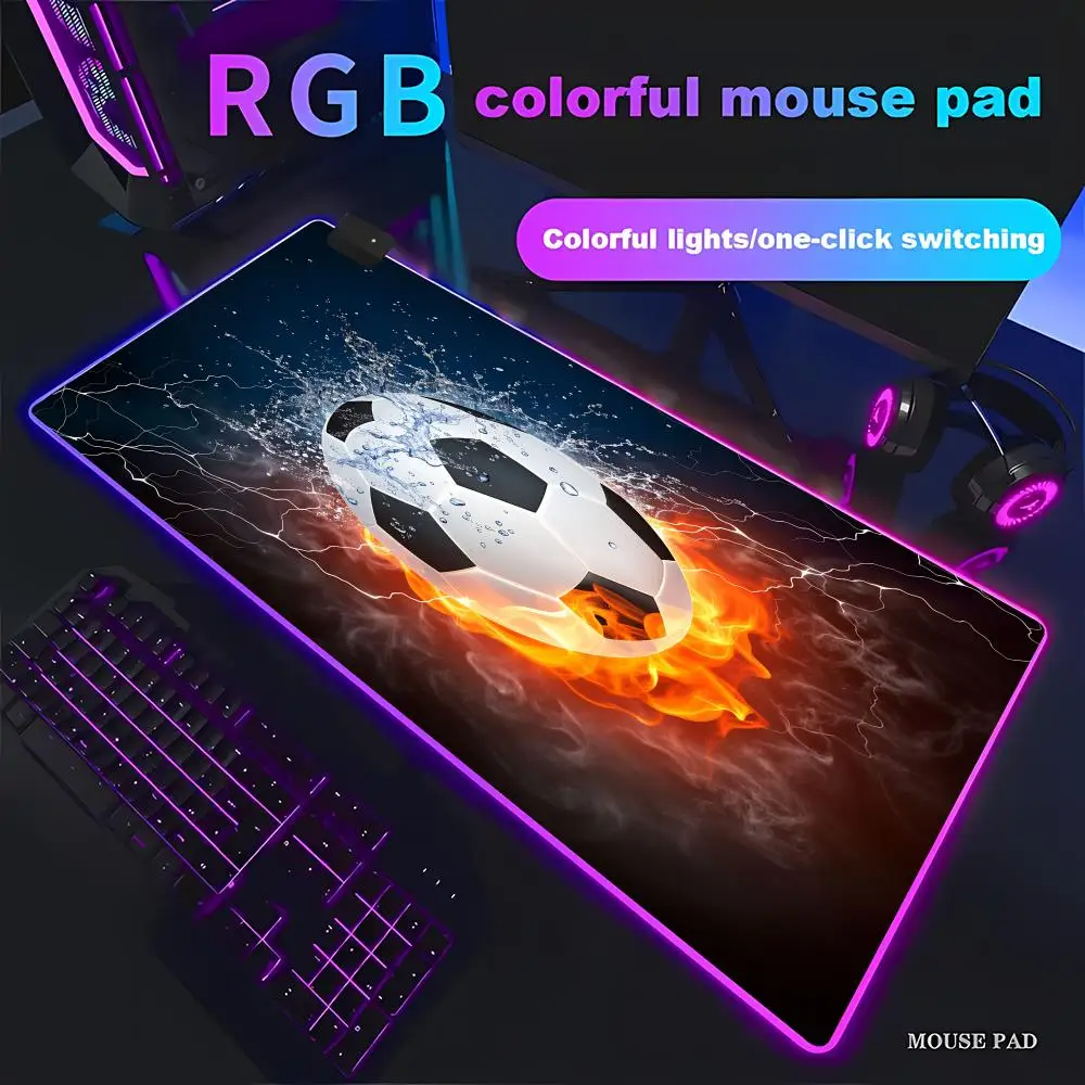 

Большой игровой коврик для мыши RGB Soccer Football, компьютерный коврик для мыши, коврик для ноутбука, офисный коврик HYBXAXC, коврик для клавиатуры, настольный коврик
