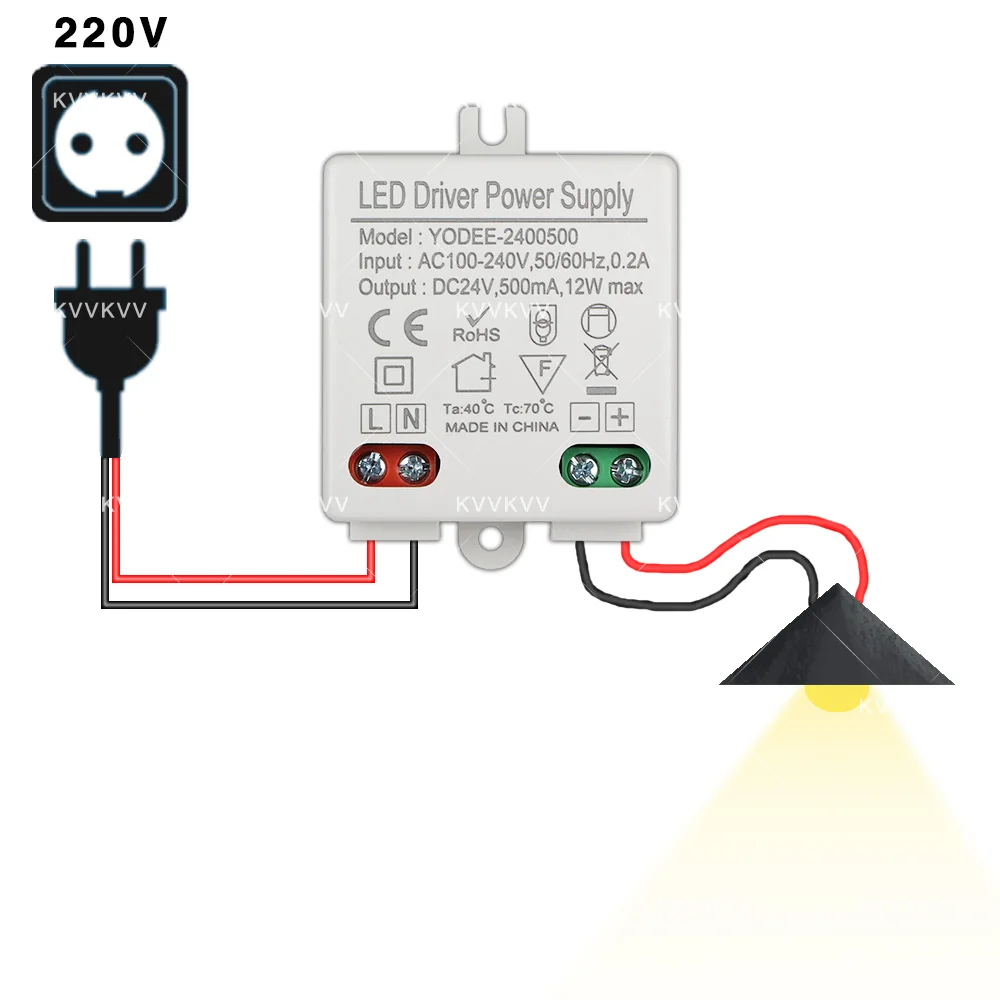 DC12V 24 فولت امدادات الطاقة الجهد المستمر التبديل 3 واط 6 واط 10 واط 12 واط الإضاءة LED محول 250 500mA 600 830mA 1.0mA محول الطاقة