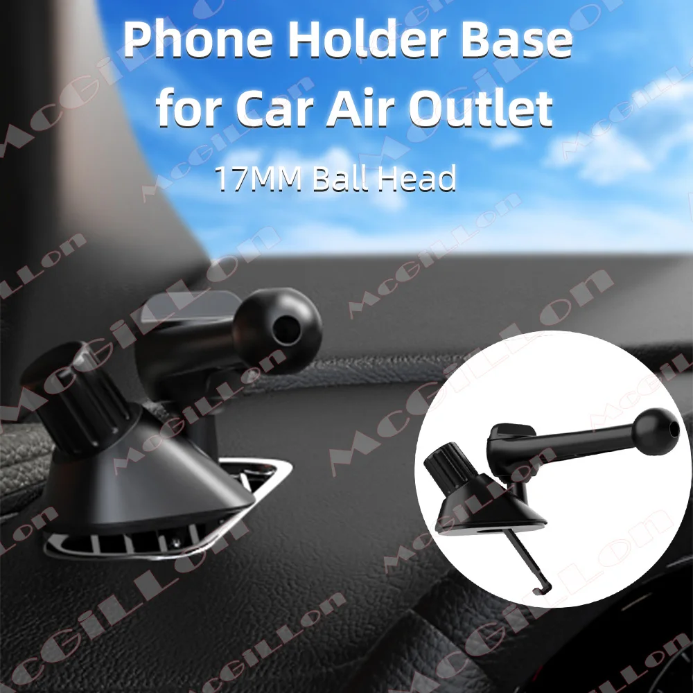 Universal 17mm Kugelkopf für Auto Air Vent Clip Telefon Halterung 360 Grad Drehbare Auto Air Outlet Telefon Halter basis Zubehör – Detail 1