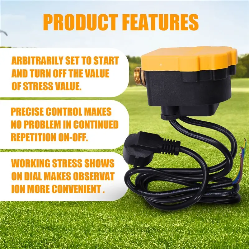 AB11-10Bars Photo-Electric Pressure Automatic Digital Intelligent Controller Used For Run And Stop Water Pump EU Plug