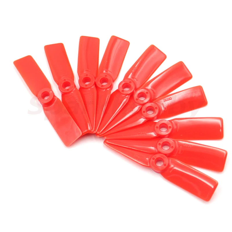 10 Paar Ldarc 3030 3545 2 Blade Cw Ccw 3Inch Plastic Propeller Rood Zwart 5Mm Midden Montagegat Voor Rc Quadcopter Drones