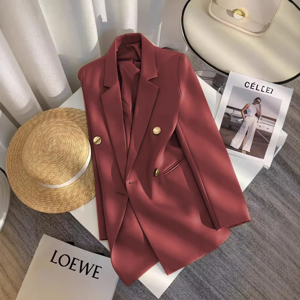 

Новый элегантный укороченный пиджак 2025 года: универсальная женская верхняя одежда для весны и осени из тонкой полиэстеровой ткани с плиссировкой