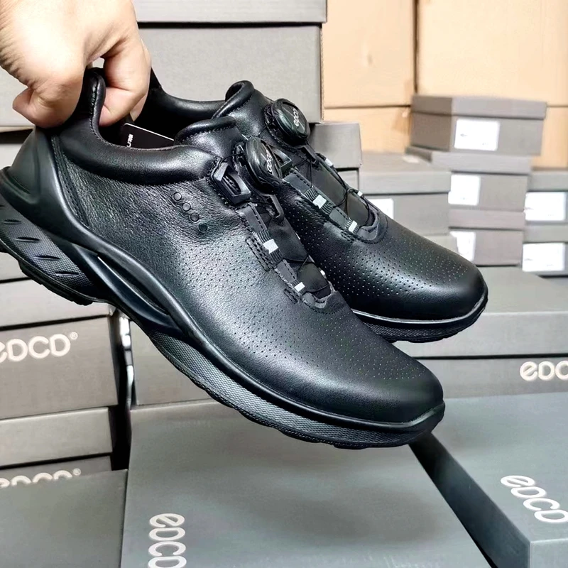 Scarpe da Golf da uomo manopola in pelle estiva di alta qualità traspirante antiscivolo resistente all\'usura sport all\'aria aperta che camminano