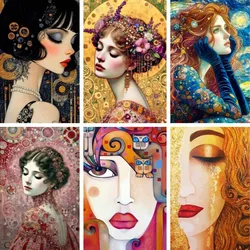 Abstract Woman Klimt Kiss Diamond Painting Full Square Rhinestone 5D DIY Diamond Embroidery Cross Stitch Diamond Mosaic Art