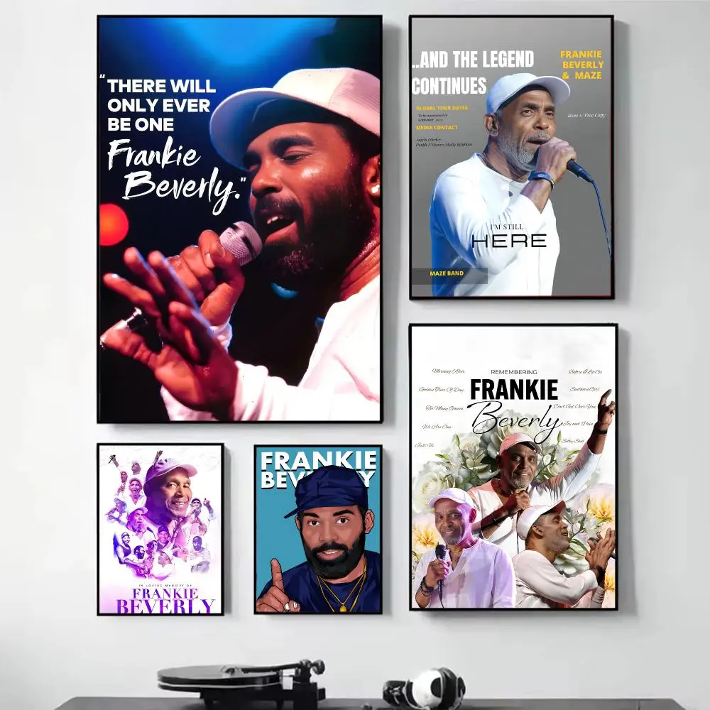 F-Frankie Beverly Painting Calligraphy Self Adhesive Wall Art Waterproof Print For Bedroom Hallway Home Decor