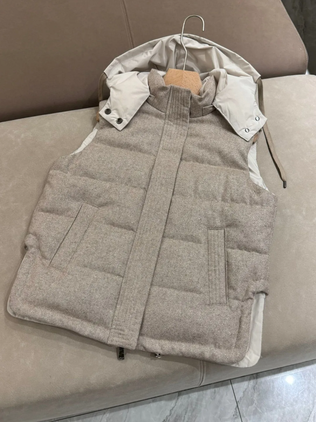 Autumn-winter casual reversible goose down vest