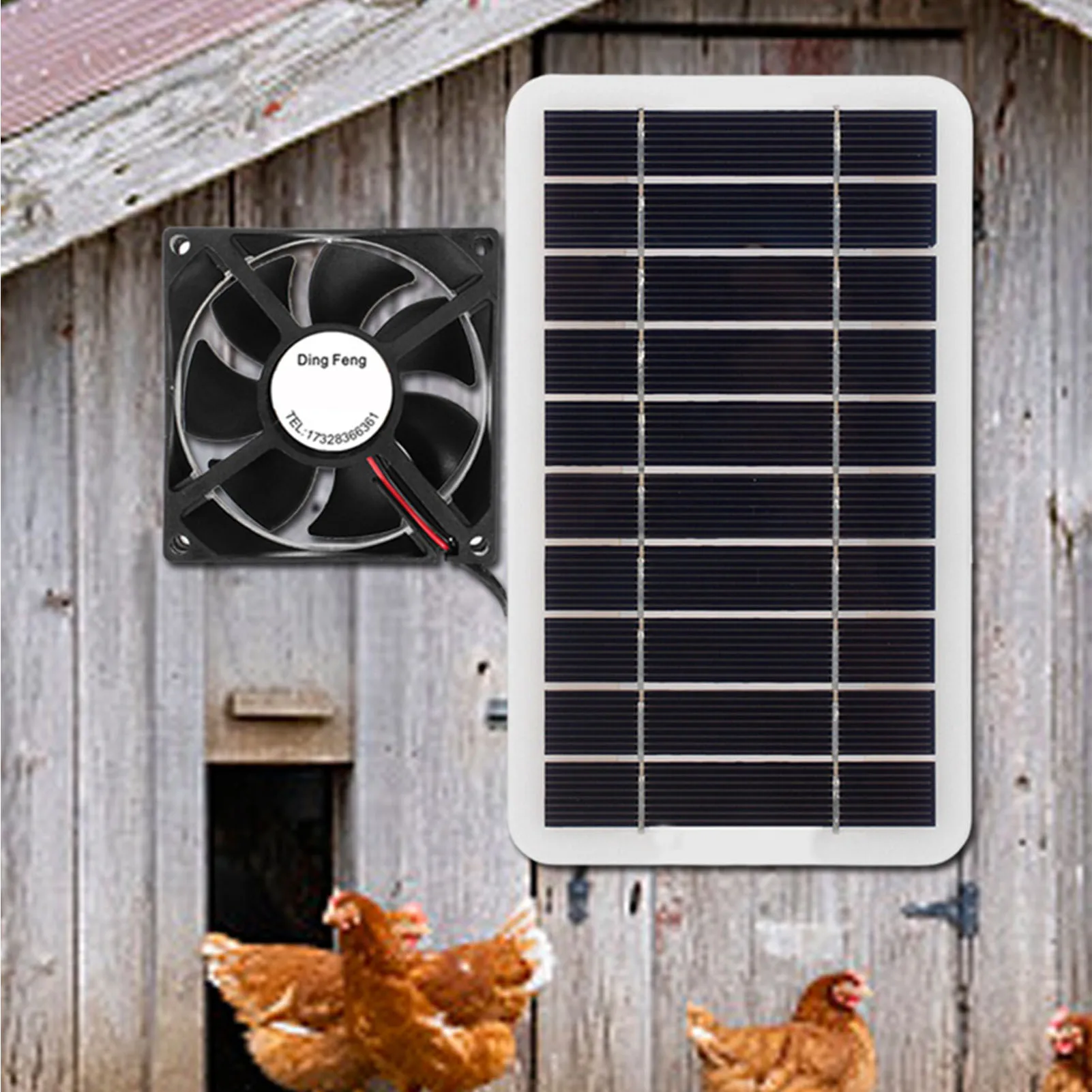 Mini Household Ventilator Quiet Solar Powered Exhaust Fan Easy Application for Office Outdoor Dog Chicken House AC-Hot Sale