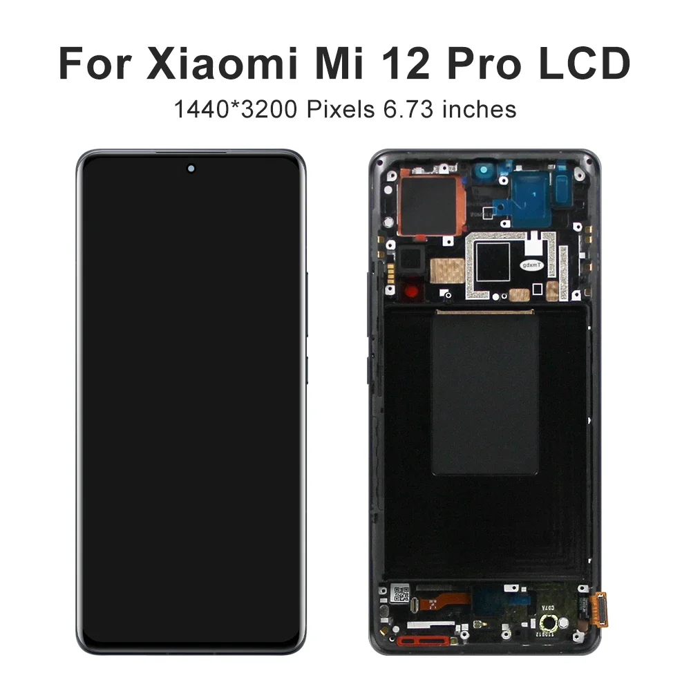 For Xiaomi 12 Pro 6.73\'\'For  Mi 12 Pro 2201122C 2201122G LCD Display Touch Screen Digitizer Assembly Replacement