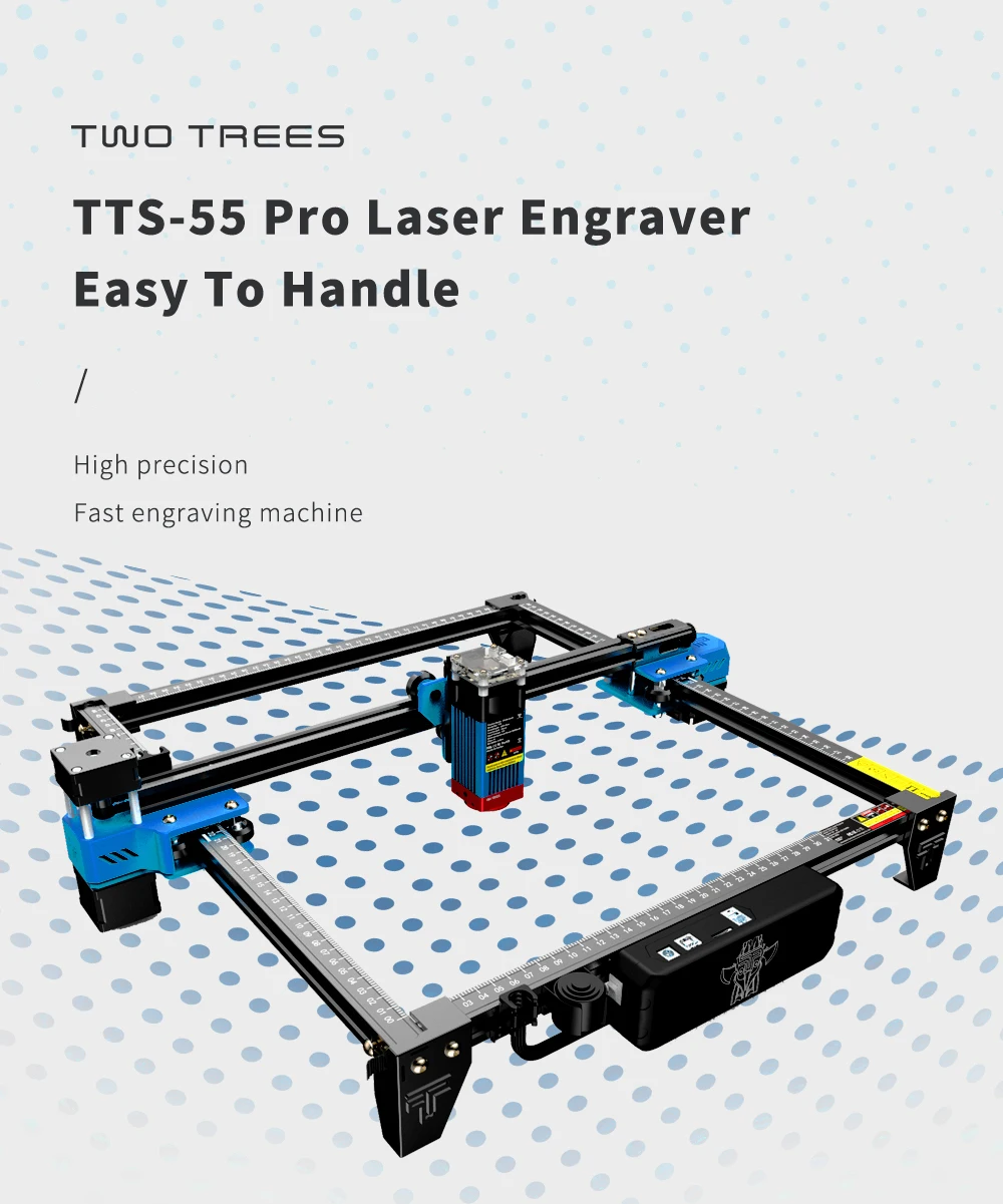 TwoTrees Laser Engraver CNC Router TTS-10/TTS-55 Pro 40W/80W Metal Laser Engraving Cutting Machine With Wifi Offline Control