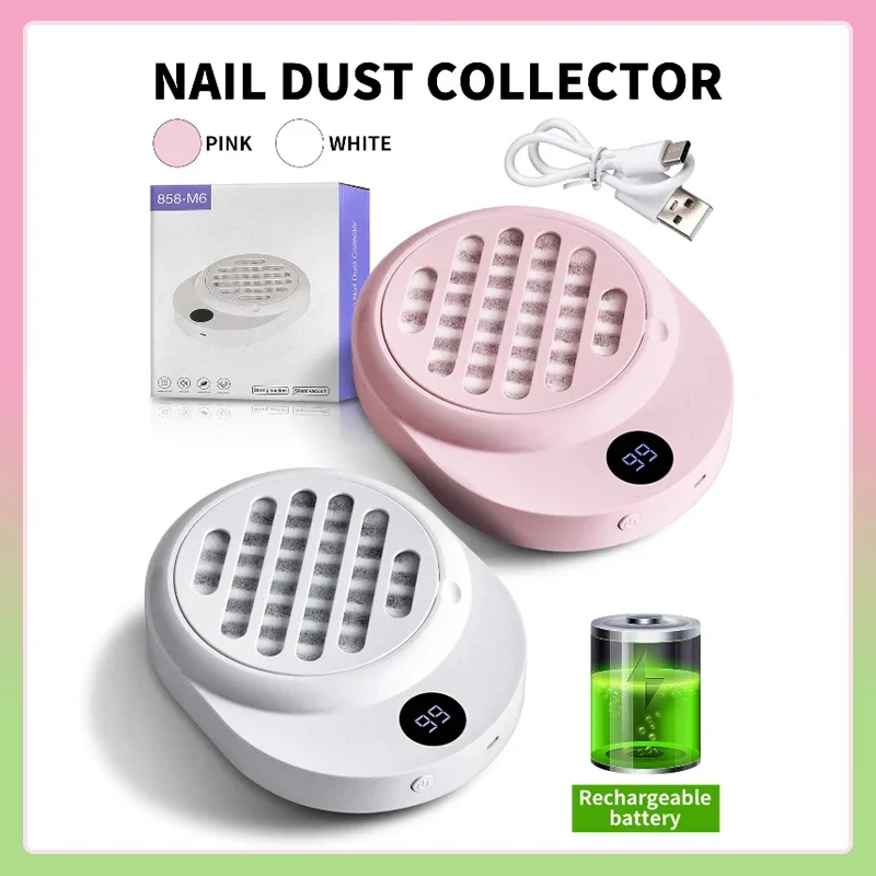 

Мини-пылесос для дизайна ногтей на батарейках, бесщеточный бесшумный мини-пылевой фильтр, пылесборник для шлифовки и удаления ногтей