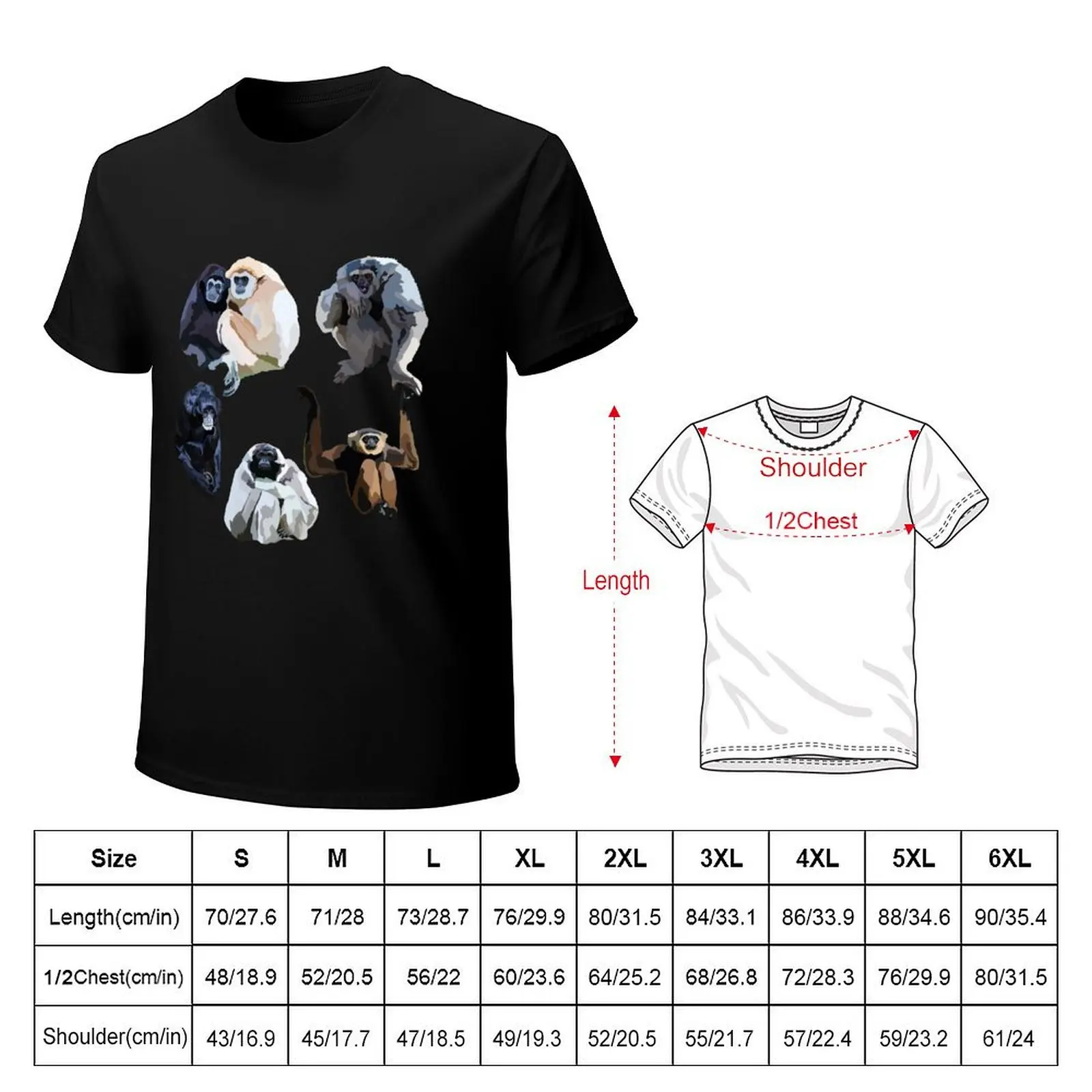 Mixed Gibbon T-Shirt rapper graphic tees animal prinfor boys boys whites heavyweights mens graphic t-shirts big and tall