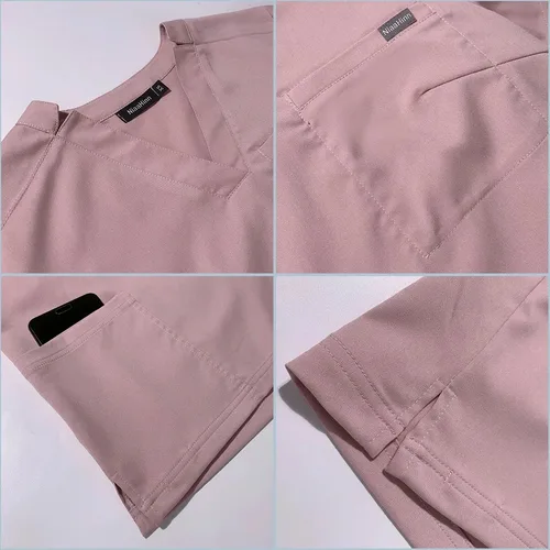 Imagen 2 del producto Venta al por mayor, uniforme médico para quirófano, conjunto de gomas de trabajo para Hospital, suministros médicos, traje de cirugía Dental para enfermera, ropa de trabajo