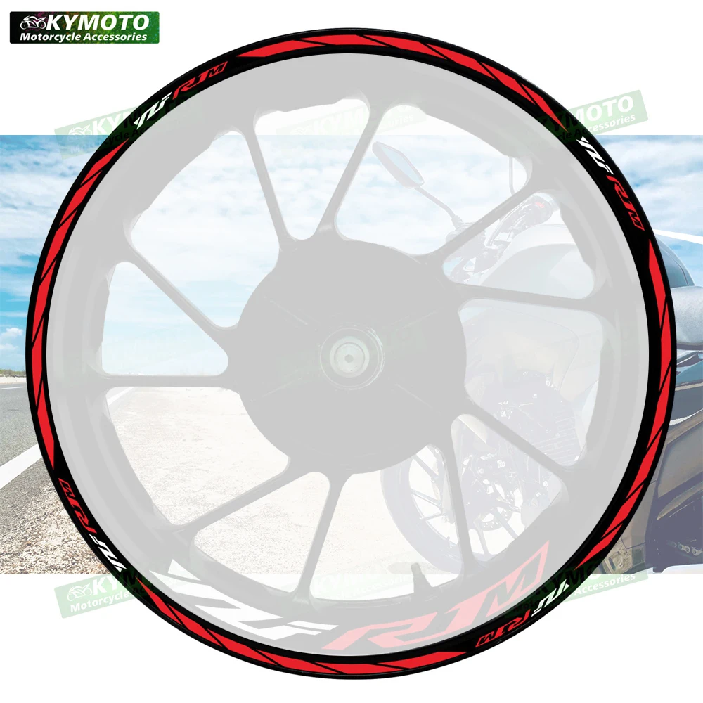 

For YZF R1M R 1M motorcycle accessories 17 inch front and rear wheel decals fairing hub modified reflective wheel rim stickers