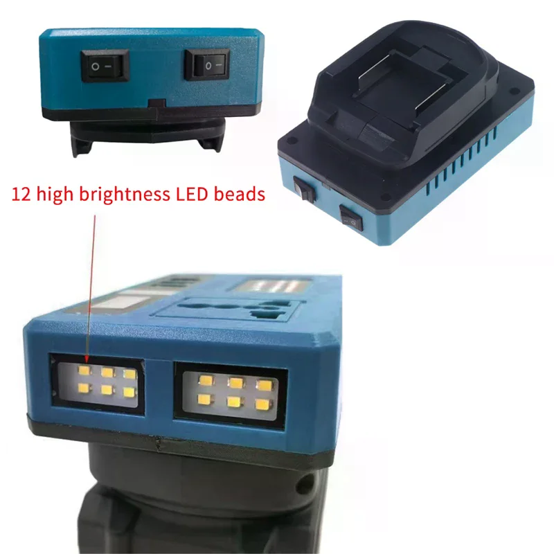 

1 шт. преобразователь постоянного тока 21В в 220В переменного тока, инвертор для литиевых батарей, портативный источник питания для активного отдыха с двумя USB-портами