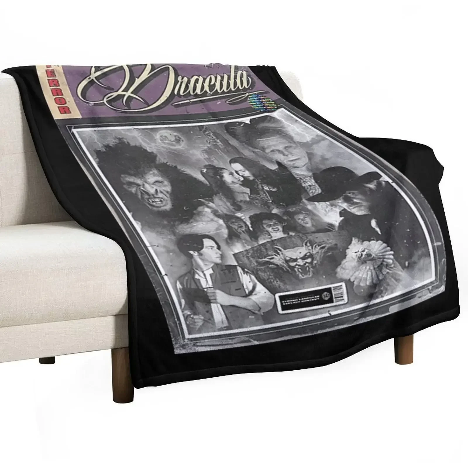 Dracula Throw Blanket halloween Camping Quilt Blankets